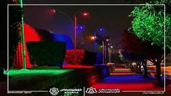 حاشيه پلكانی بلوار افروز شهابی پور نور پردازی شد